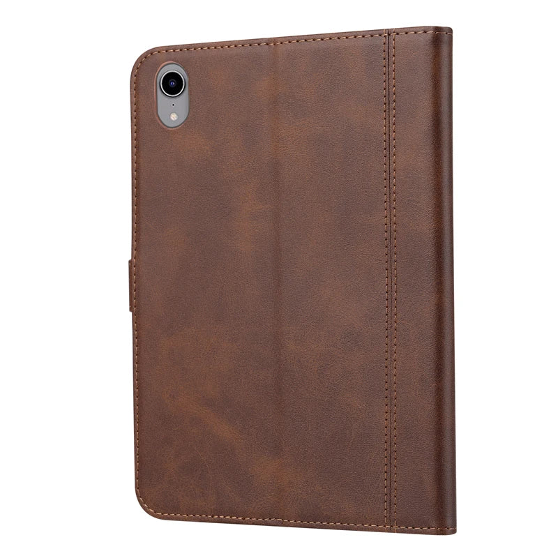 For Mini 7 2024 (A17 Pro) чехол ELVE Luxury Flip Leather Book Tablet Cover With Cards Slot Stand Sleeve For iPad Mini 6 아이패드 미니6