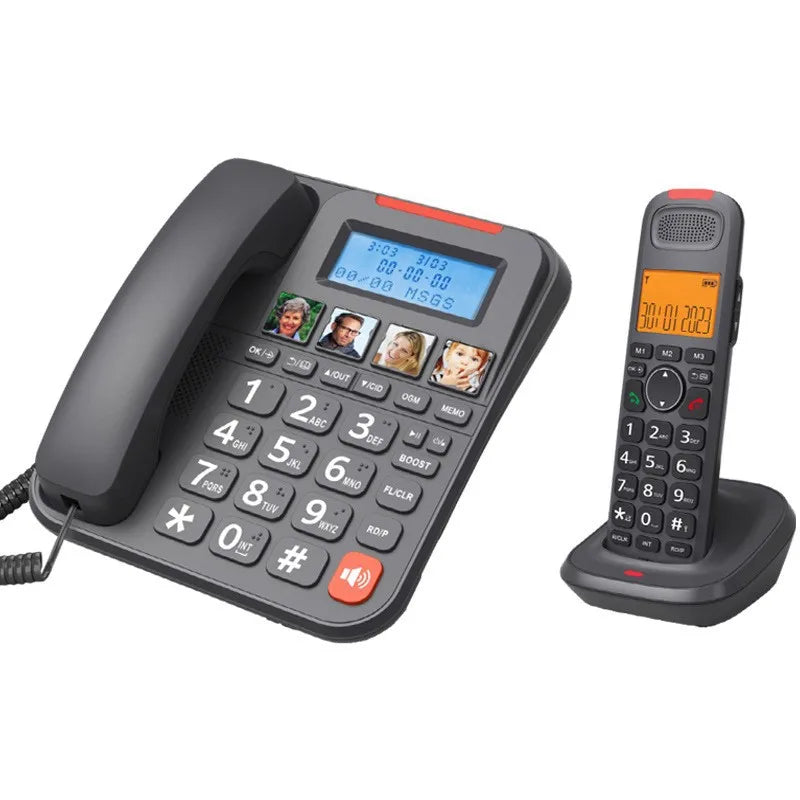 D2015TAM  DECT Combo Phone with Telephone Answering Machine for Home and Office.Corded Telephone with  1*cordless Handset