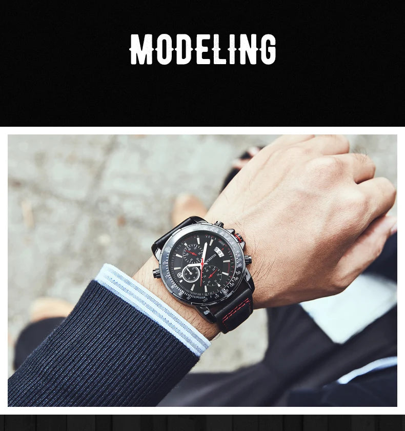 2025 New OCHSTIN Mens Pilot Watch Military Wristwatches For Men  Sports Chronograph Waterproof Nylon Leather Quartz Male Clock
