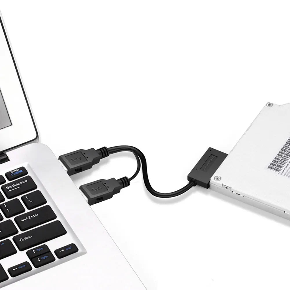 USB3.0 to Mini Sata II 7+6 13Pin Adapter SATA Converter Cable for Laptop CD/DVD ROM Slimline Drive USB 3.0 SATA Hard Drive Cable