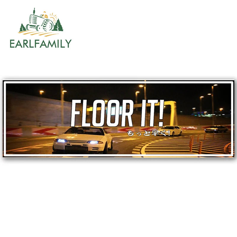 EARLFAMILY 13cm Anime Slap Car Accessories Stickers Campervan Decal Car Refrigerators Vinyl Motorcycle Sunscreen Decals Decor