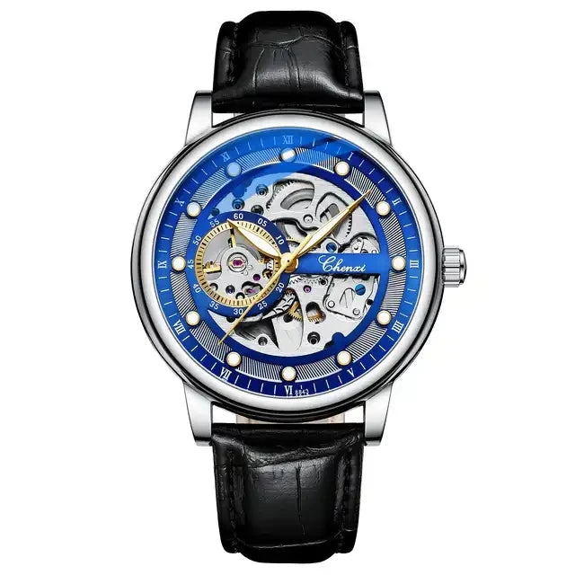 CHENXI Luxury Man Watch 8843 Automatic Mechanical Watches Mens Business Waterproof Skeleton Wristwatches Men Steel Bracelet