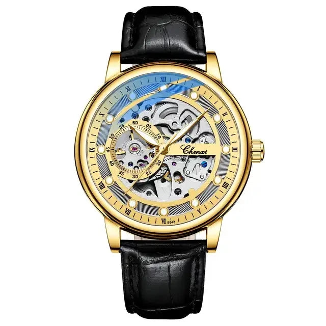 CHENXI Luxury Man Watch 8843 Automatic Mechanical Watches Mens Business Waterproof Skeleton Wristwatches Men Steel Bracelet