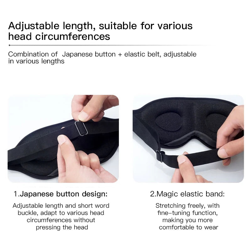 3D Memory Foam Silk Sleep Mask Soft Women Men Eye Patches Comfort Three Dimensional Design Face Mask Eyeshade Night Breathable