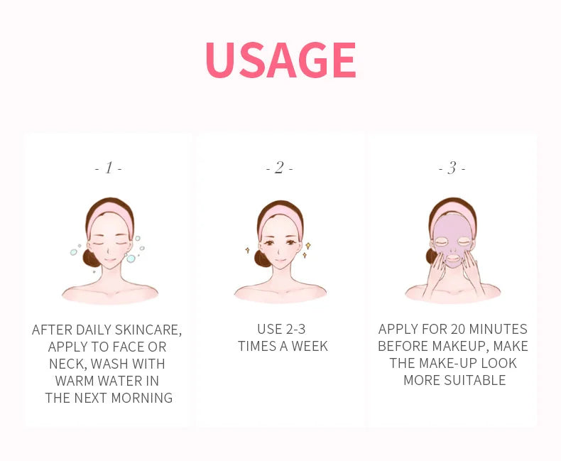 50pcs LAIKOU Sakura Moisturizing Sleeping Face Mask Night Repairing Facial Cream Packs Nourishing Hydrating Smooth Mask for Face