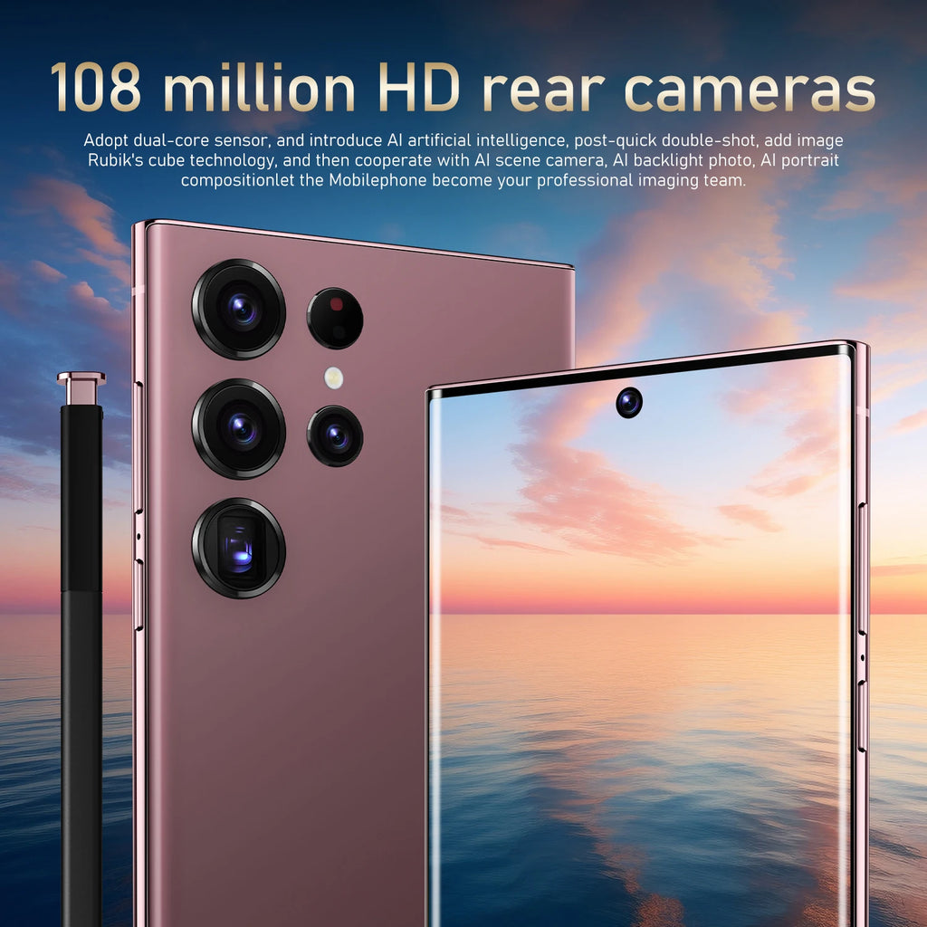 2024New S-Pen Android Phone 16+1TB S24 Ultra Smartphone 7.3inch Telephone Fast Charging Unlock 4G WIFI S23 S24 Mobile Phone