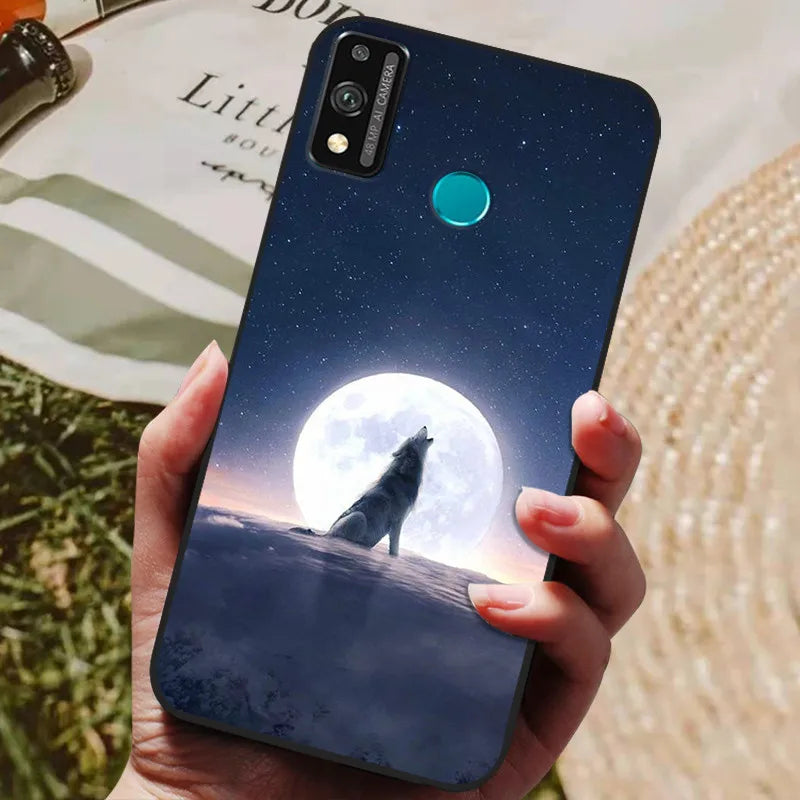 For Honor 9x lite Case Wolf Cartoon Silicon Soft TPU Back Cover For Huawei Honor 9X lite Phone Cases Honor9x Lite Fundas Coque