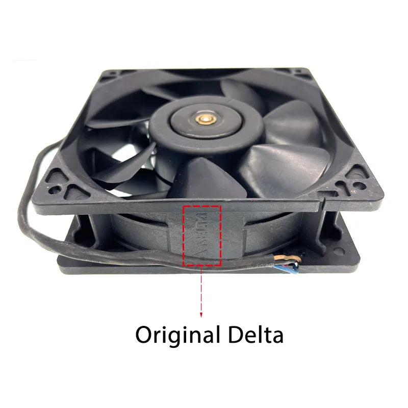 Original Delta QFR1212GHE,High Speed Bitcoin GPU Miner Mining Cooling Fan 120X120X38mm DC 12V 6000RPM Dual Ball Bearing PWM 4P