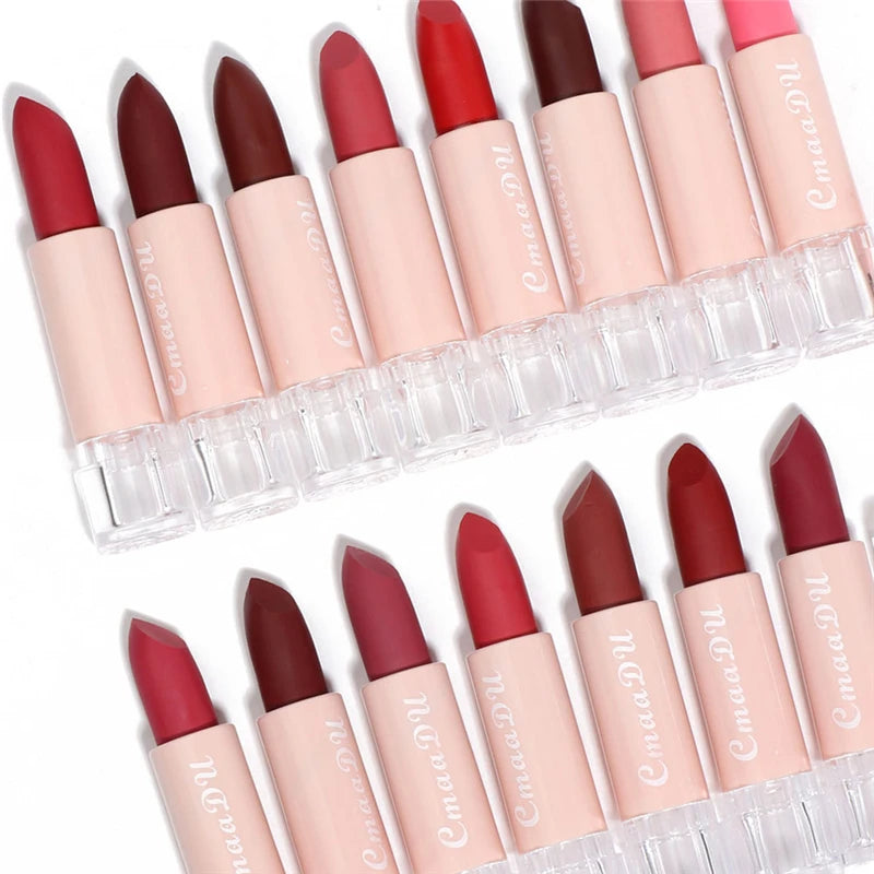 15Color Lipstick Lip Makeup Sexy Woman Velvet Matte Lipgross Tint for Lips Long Lasting Waterproof Non-stick Cup Lip Cosmetics