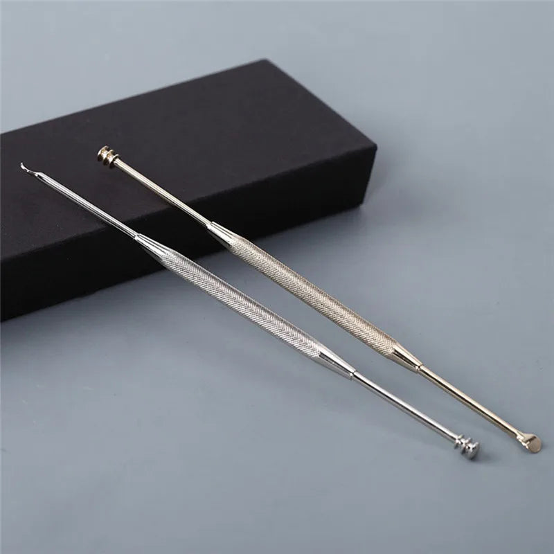 1PC Double-ended Stainless Steel Spiral Ear Pick Spoon Ear Wax Removal Cleaner Ear Care Beauty Tool Portable #232123