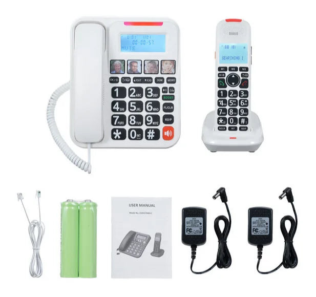 D2015TAM  DECT Combo Phone with Telephone Answering Machine for Home and Office.Corded Telephone with  1*cordless Handset