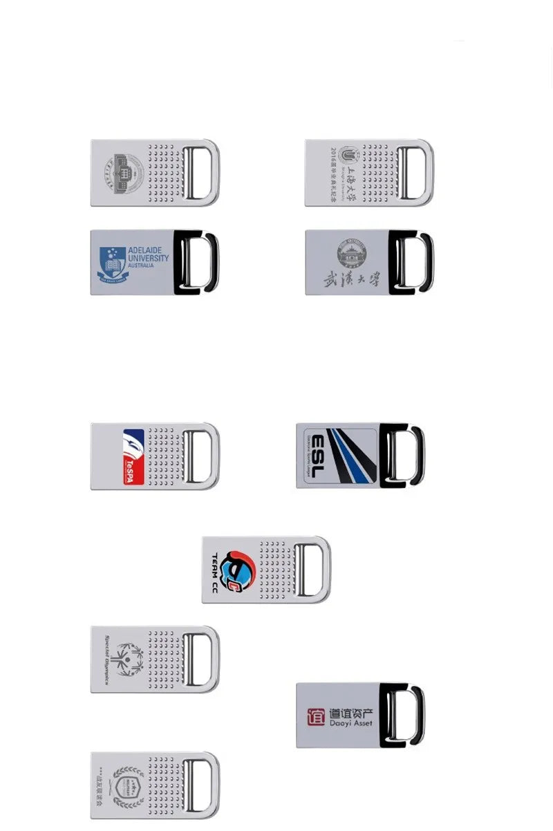 10PCS Mini USB Flash Drives Business Gifts Memory Stick 4GB 8GB Custom logo Pen Drive 16GB 32GB 64GB Waterproof Storage Devices