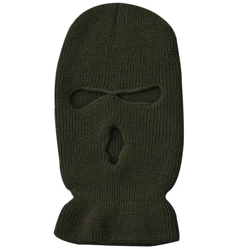 Winter Army Tactical Mask 3 Hole Full Face Mask Ski Mask Winter Cap Balaclava Motorbike Motorcycle Helmet Full Helmet