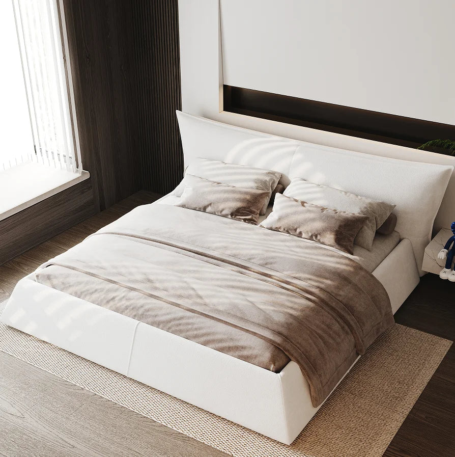 Crystal Adjustable Convertible Modern Soft Platform Bed (King Bed)