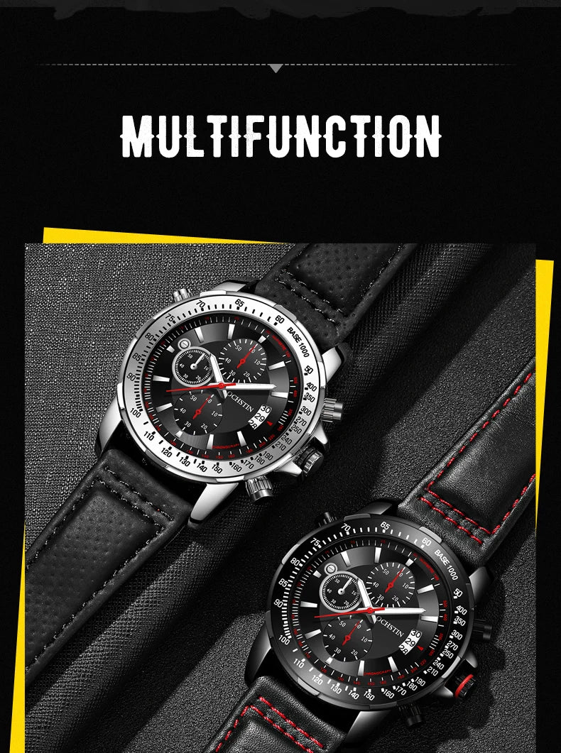 2025 New OCHSTIN Mens Pilot Watch Military Wristwatches For Men  Sports Chronograph Waterproof Nylon Leather Quartz Male Clock