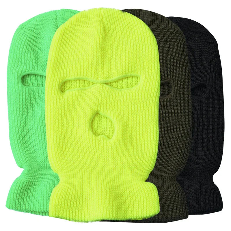Winter Army Tactical Mask 3 Hole Full Face Mask Ski Mask Winter Cap Balaclava Motorbike Motorcycle Helmet Full Helmet