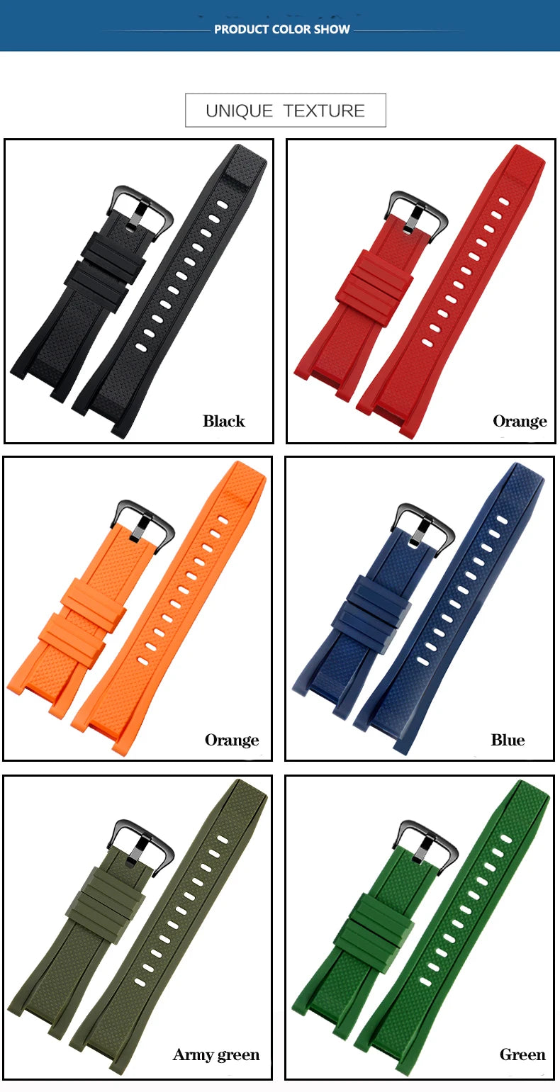 Soft Rubber Watchband Replacement for Casio G SHOCK GST-B100/S300/410/210/W110/W100/S110/S100 Silicone Band Men Strap 26*14mm