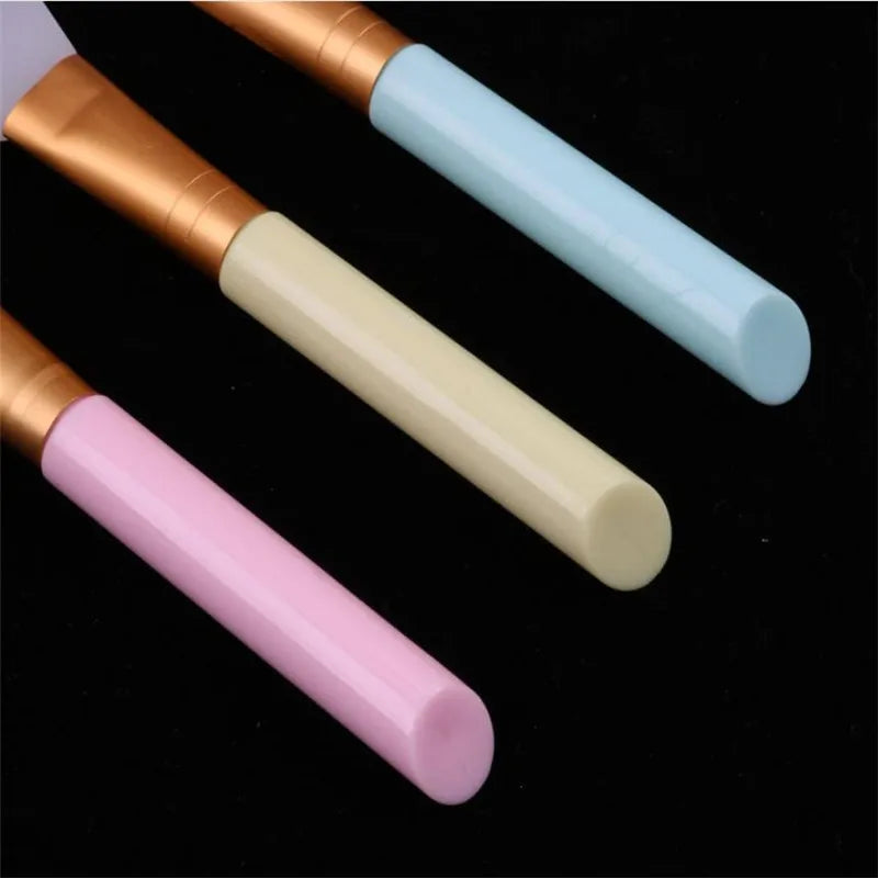 1pcs Face Mask Brush Silicone Facial Mask Mud Mixing Brushes 10 Color Soft Fashion Beauty Women Skin Face Care Makeup Tools