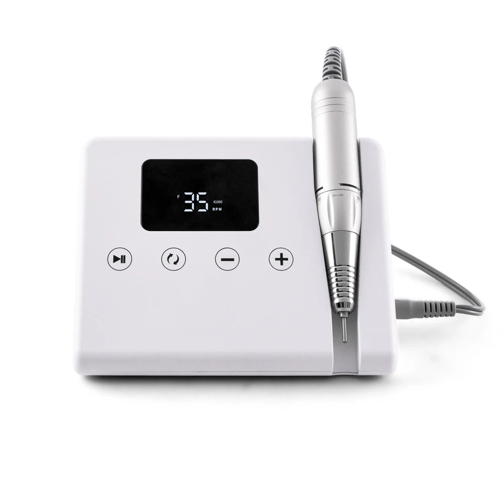 45W Professional 35000rpm Unique Telephone Design Corded Light Weight Tabletop Use Carbon Brush Plug in Nail Drill Machine