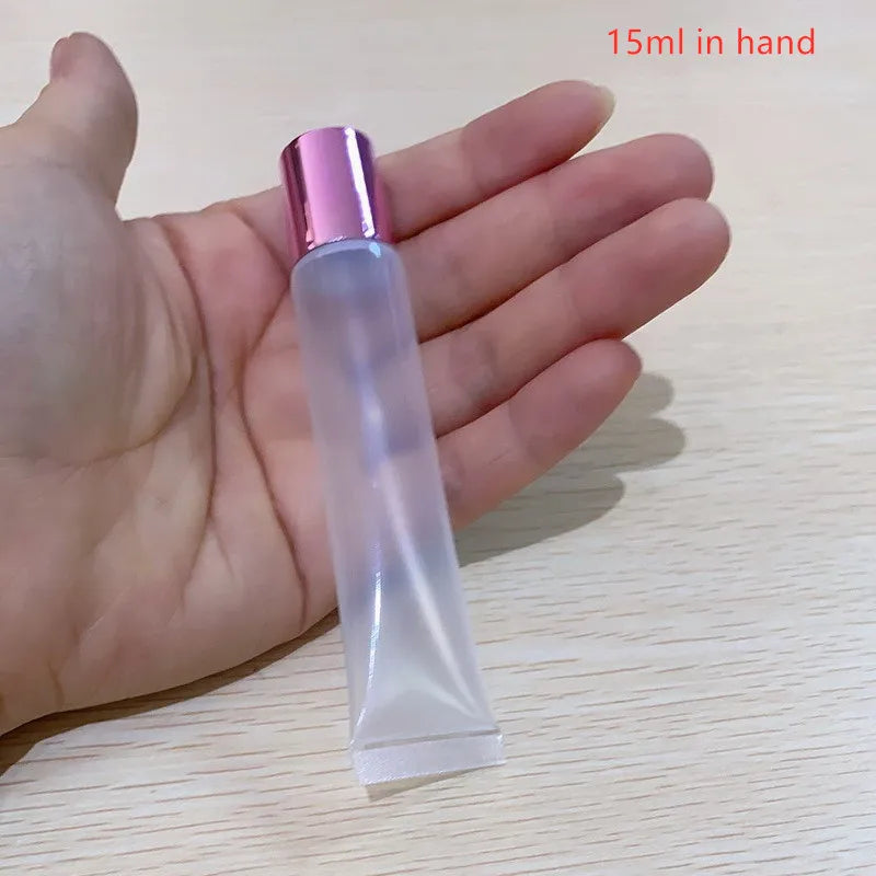 30/50PCS 10ml 15ml 20ml Empty Lipstick Tube,Lip Balm Soft Hose,Makeup Squeeze Sub-bottling,Clear Lip Gloss Container F606