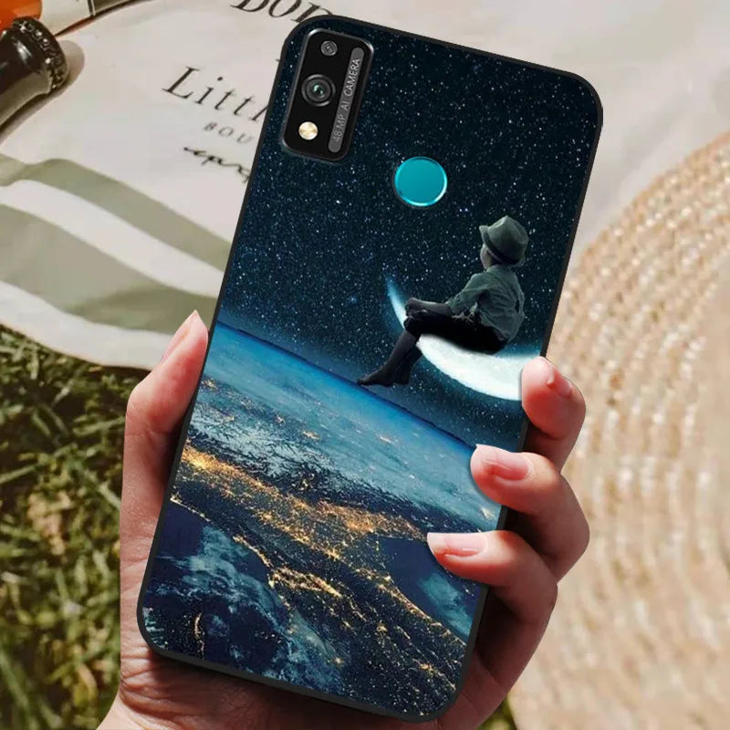 For Honor 9x lite Case Wolf Cartoon Silicon Soft TPU Back Cover For Huawei Honor 9X lite Phone Cases Honor9x Lite Fundas Coque