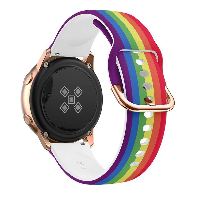 Women Printed Band for Samsung Galaxy watch 6/5/4/6 classic Silicone Sport 22/20mm Bracelet Huawei/amazfit GTR-GTS-4-3-2e strap