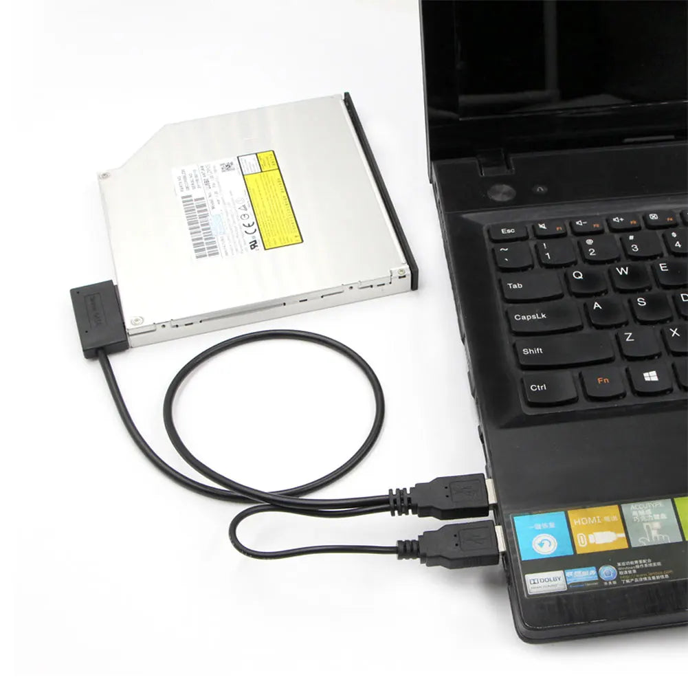 USB3.0 to Mini Sata II 7+6 13Pin Adapter SATA Converter Cable for Laptop CD/DVD ROM Slimline Drive USB 3.0 SATA Hard Drive Cable