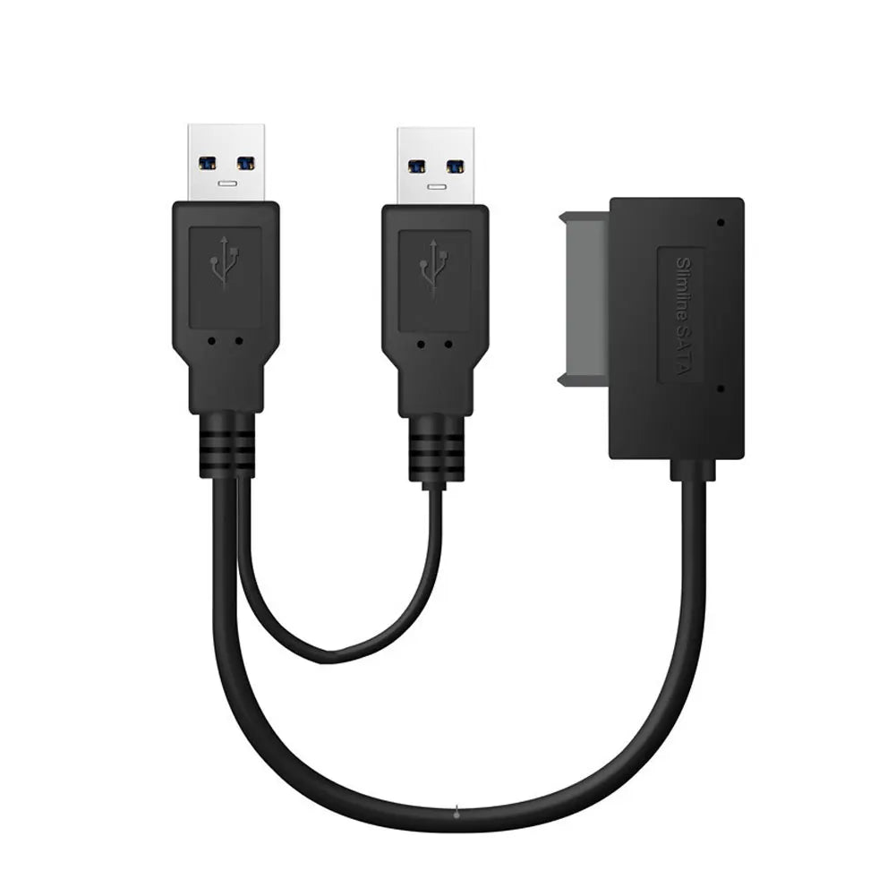 USB3.0 to Mini Sata II 7+6 13Pin Adapter SATA Converter Cable for Laptop CD/DVD ROM Slimline Drive USB 3.0 SATA Hard Drive Cable