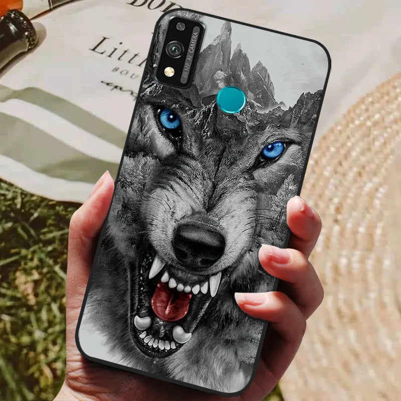 For Honor 9x lite Case Wolf Cartoon Silicon Soft TPU Back Cover For Huawei Honor 9X lite Phone Cases Honor9x Lite Fundas Coque
