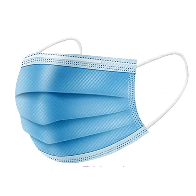 Fast Delivery Mascarillas Mask Disposable Non Wove Meltblown Cloth 3Layer Ply Filter Mask Mouth Face Mask Breathable Masque Mask