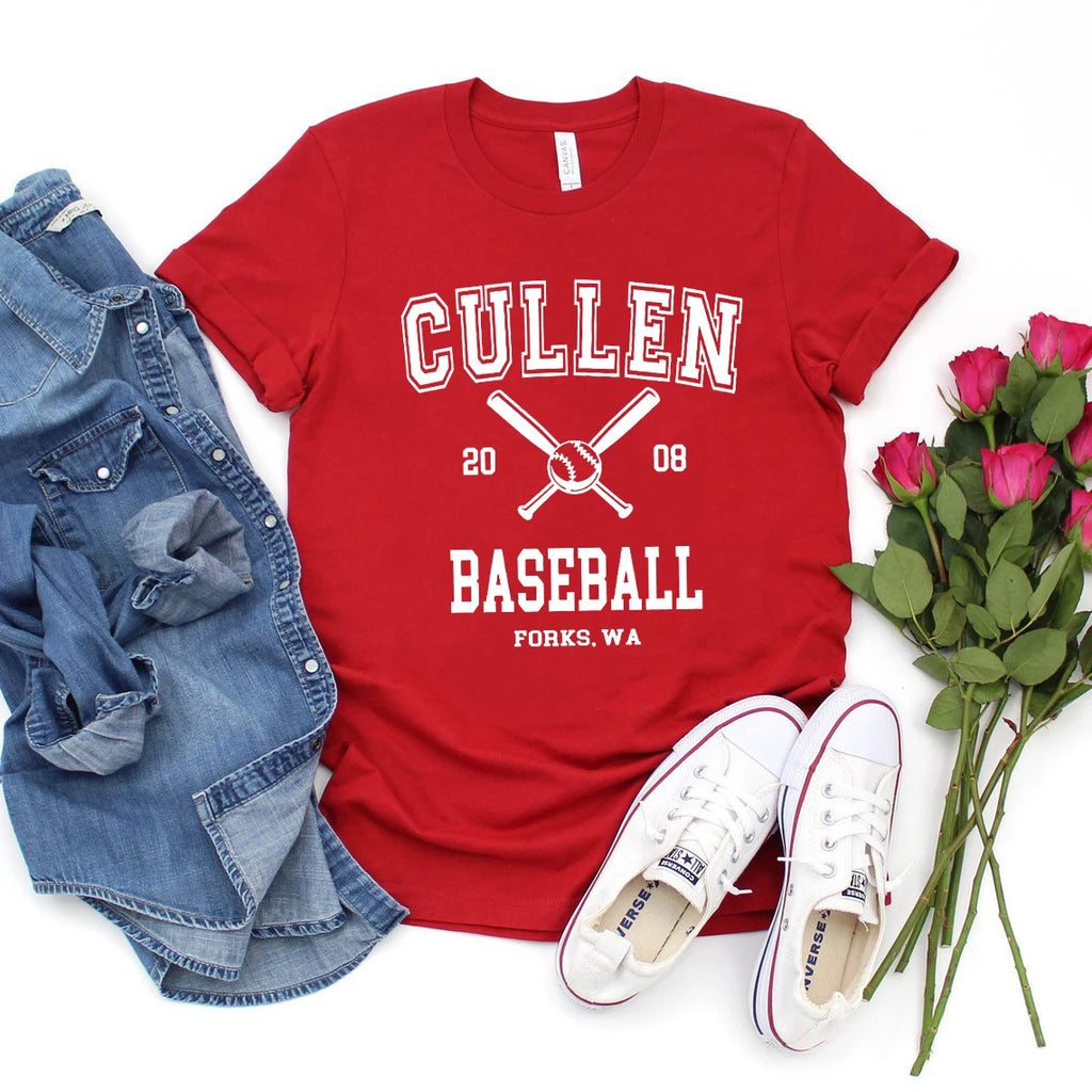 Twilight T Shirt Forks T-shirt Cullen Baseball Shirt Unisex Women Men Tshirts Graphic Tee Streetwear Women Top Crewneck Tshirts