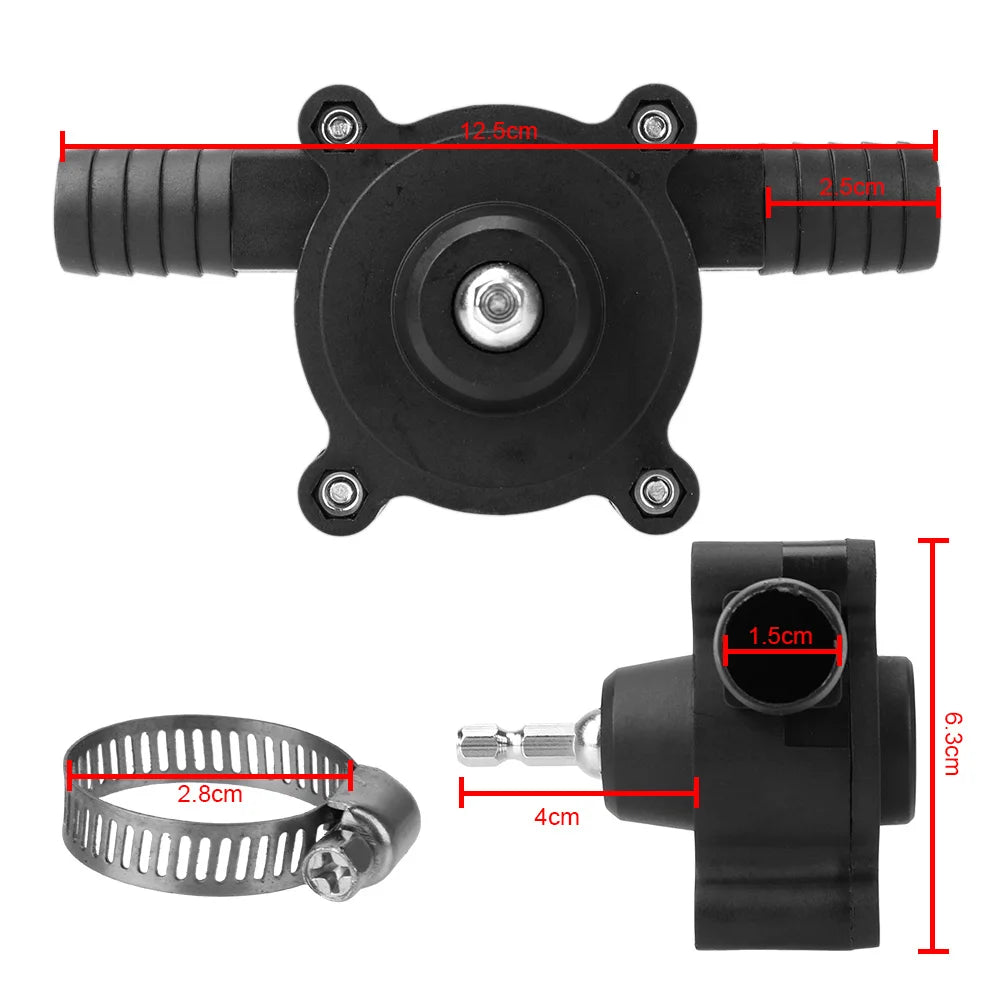 Electric Drill Pump Home Garden Outdoor Tool Portable Mini Hand Self-priming Liquid Transfer Pumps Diesel Oil Fluid Water Pump