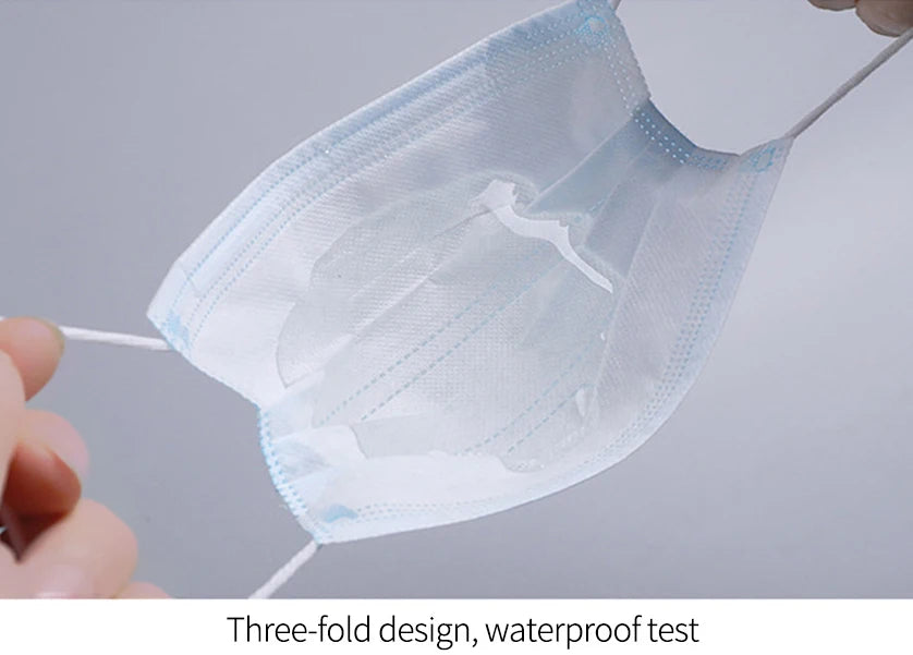 Fast Delivery Mascarillas Mask Disposable Non Wove Meltblown Cloth 3Layer Ply Filter Mask Mouth Face Mask Breathable Masque Mask