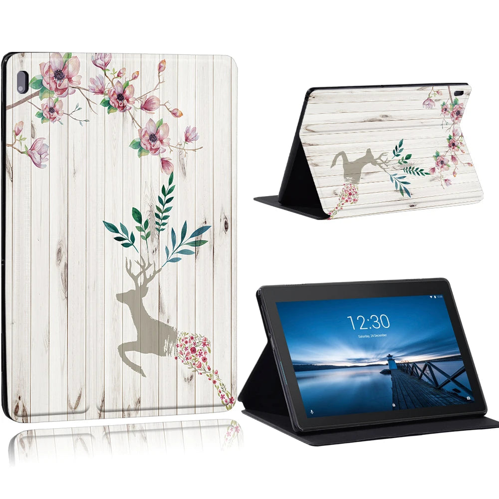 Case for Funda Tablet Lenovo Tab E10 10.1"/Tab M10 10.1"/Smart Tab M10 FHD Plus 10.3" TB-X606F M7 M8 TB-8505 Stand Tablet Cover