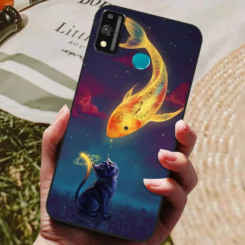 For Honor 9x lite Case Wolf Cartoon Silicon Soft TPU Back Cover For Huawei Honor 9X lite Phone Cases Honor9x Lite Fundas Coque