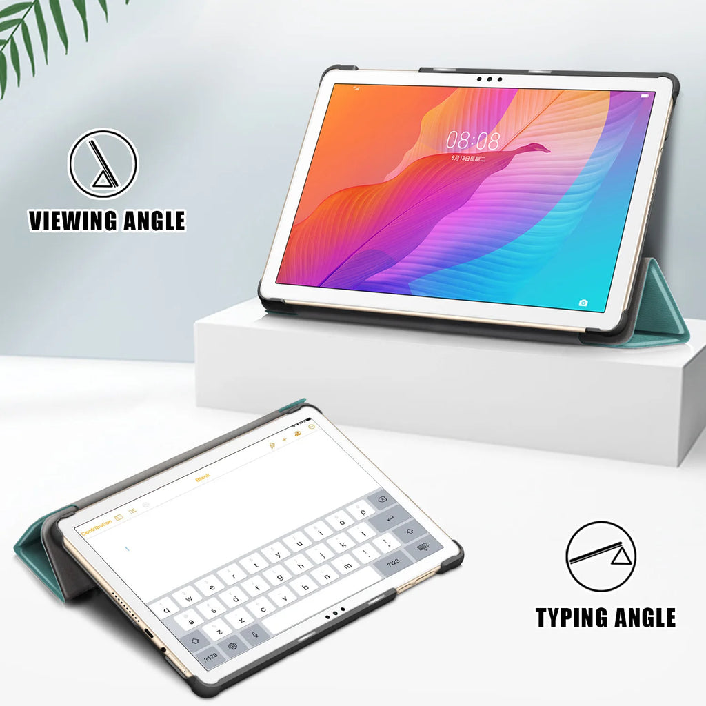 For Huawei MatePad T10 T10S AGS3-L09 AGS3-W09 AGS3-W03 AGS3-AL00 Mate Pad Tablet Case Custer Fold Stand Bracket Leather Cover