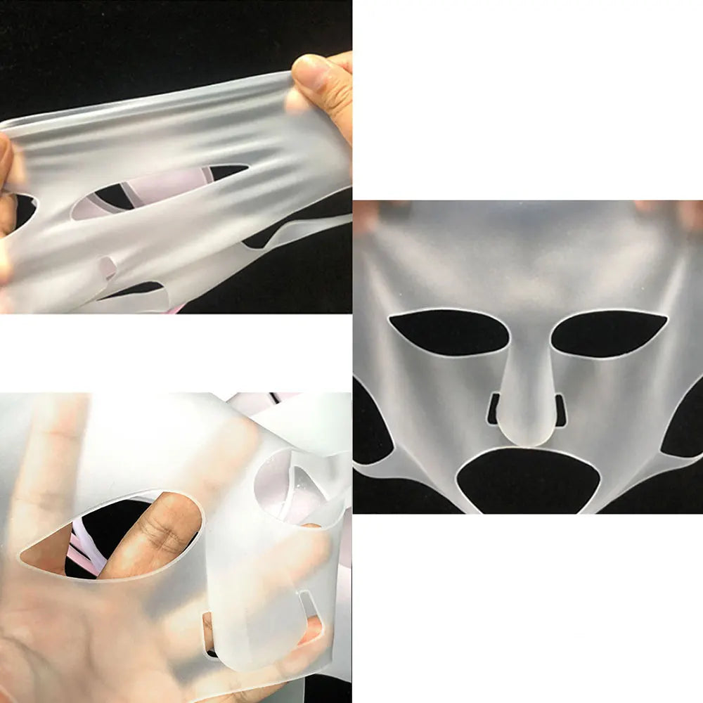 Silicone world Silicone Face Mask Reusable Moisturizing Lifting Firming Anti Wrinkle Face Firming Gel Sheet Mask Skin Care