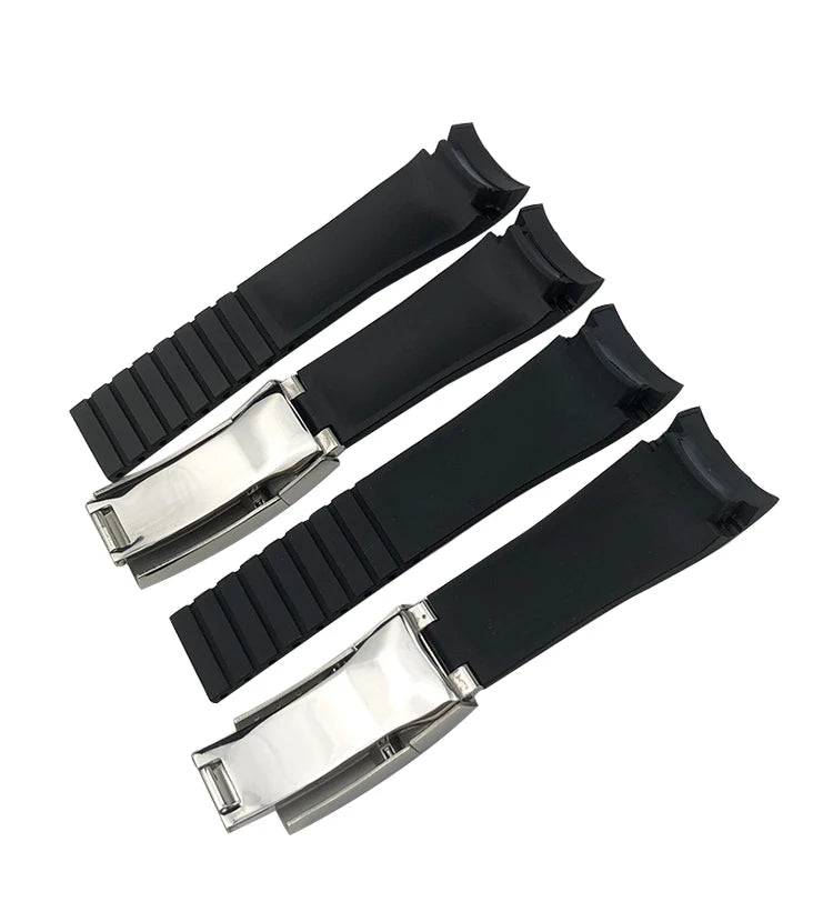 Rubber Strap 21mm 22mm Fit for Rolex DEEPSEA Sea-Dweller Submariner Blue Black Waterproof Sports Silicone Watch Strap Free Tools