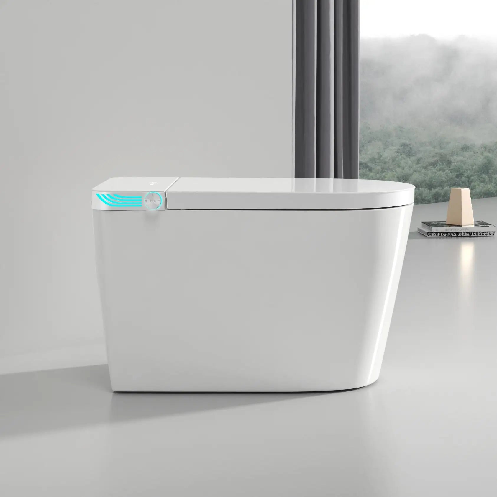 Smart Bidet Toilet US Standard Size Electronic Seat Cover Bidet with Remote Control