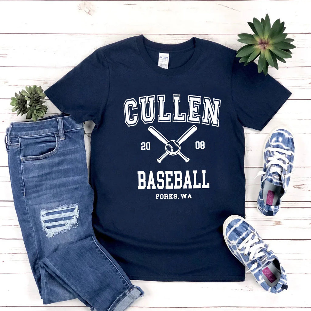 Twilight T Shirt Forks T-shirt Cullen Baseball Shirt Unisex Women Men Tshirts Graphic Tee Streetwear Women Top Crewneck Tshirts