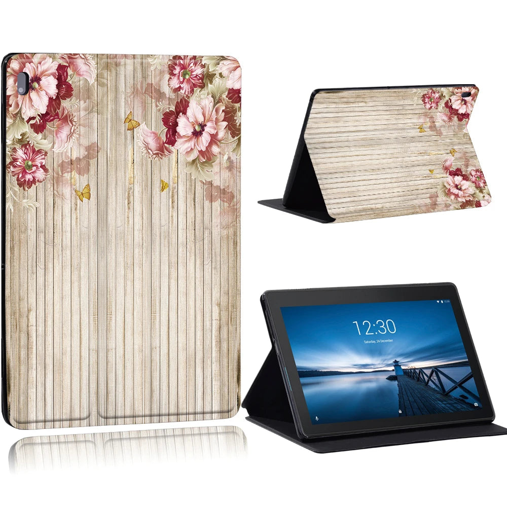 Case for Funda Tablet Lenovo Tab E10 10.1"/Tab M10 10.1"/Smart Tab M10 FHD Plus 10.3" TB-X606F M7 M8 TB-8505 Stand Tablet Cover