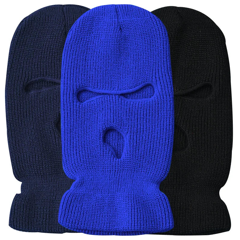 Winter Army Tactical Mask 3 Hole Full Face Mask Ski Mask Winter Cap Balaclava Motorbike Motorcycle Helmet Full Helmet