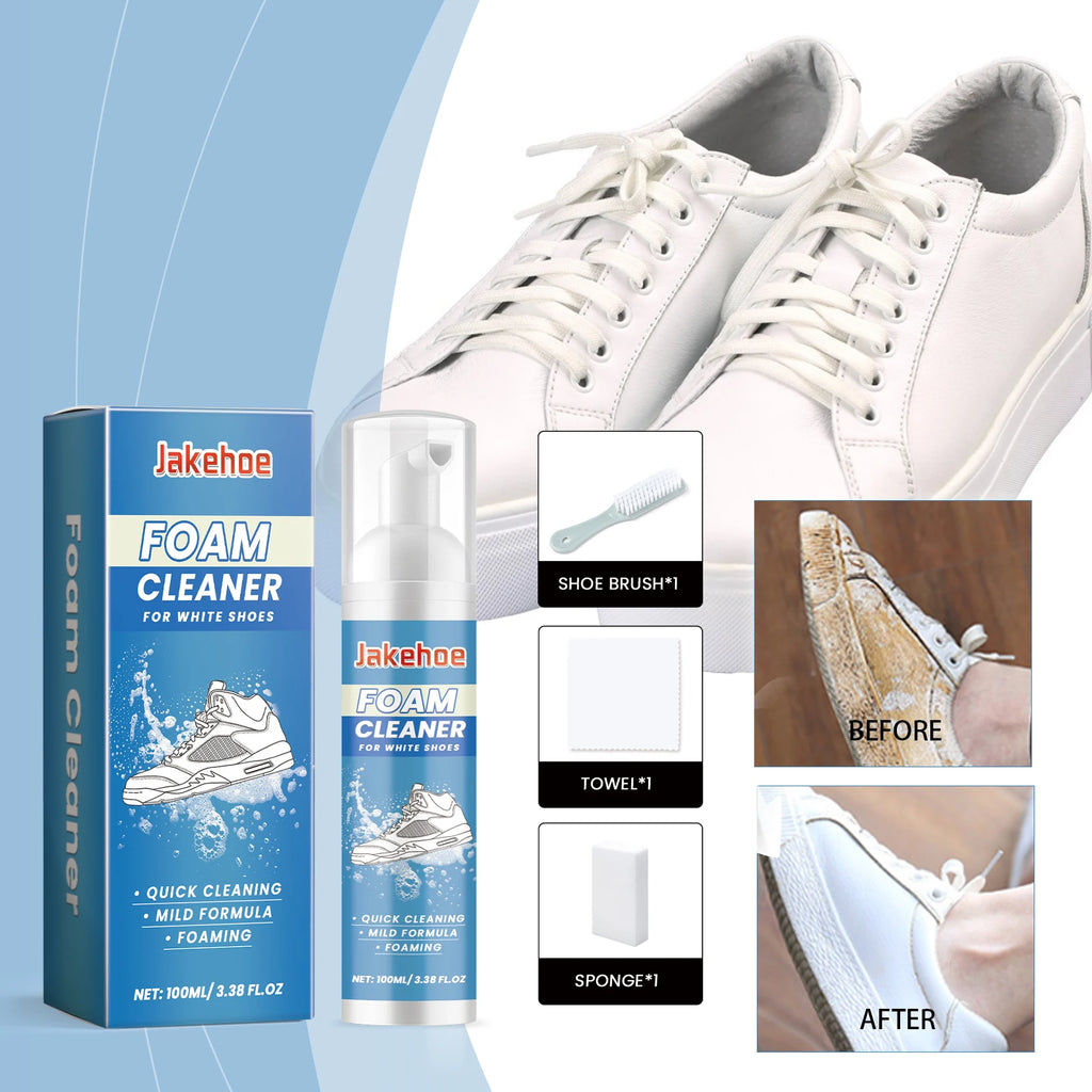 Jakehoe Multi-Functional Shoe Cleaner Kit Foam Cleaning and Decontamination Household Sneaker Stain Removers