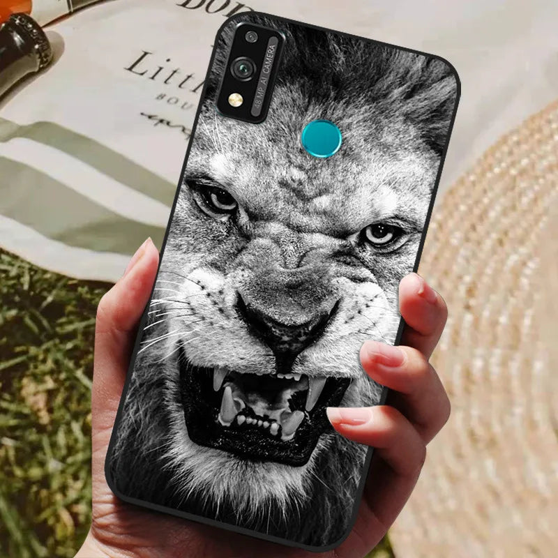 For Honor 9x lite Case Wolf Cartoon Silicon Soft TPU Back Cover For Huawei Honor 9X lite Phone Cases Honor9x Lite Fundas Coque