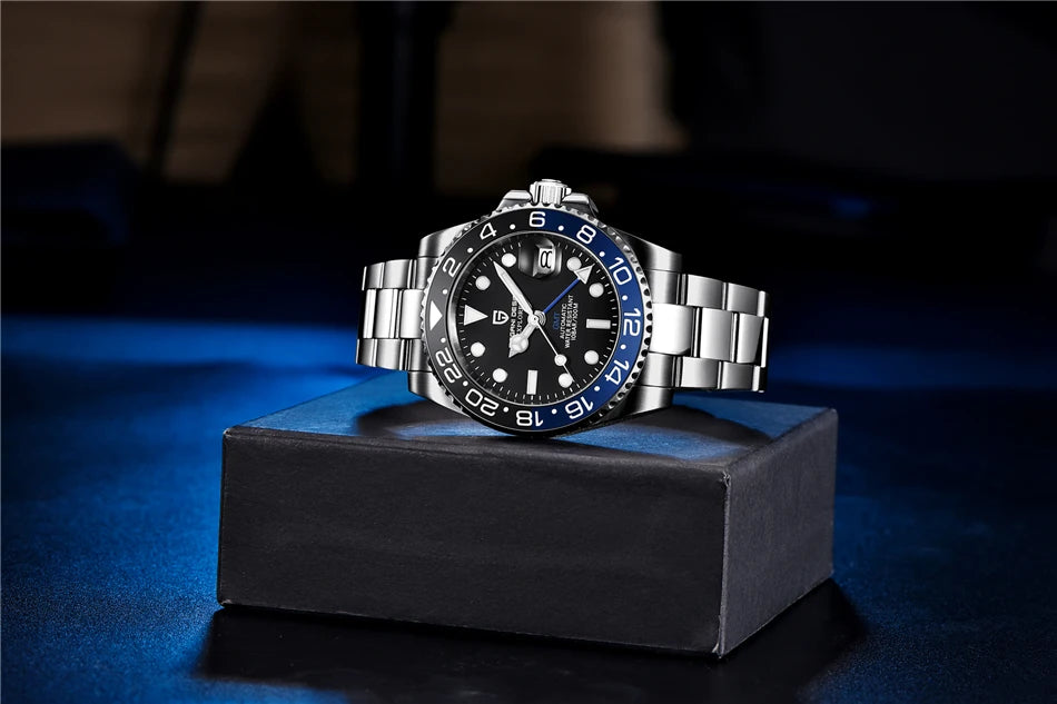 PAGANI DESIGN Top Brand Sapphire Glass Mechanical Watch reloj hombre Luxury Men  Automatic Wristwatch Stainless Steel GMT Watch