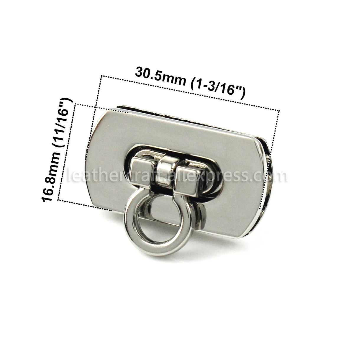 1pcs Metal Folding Lock Push Lock Clasp Tiny Bag Laggage Purse Leather Craft Closure DIY Hardware Accessories