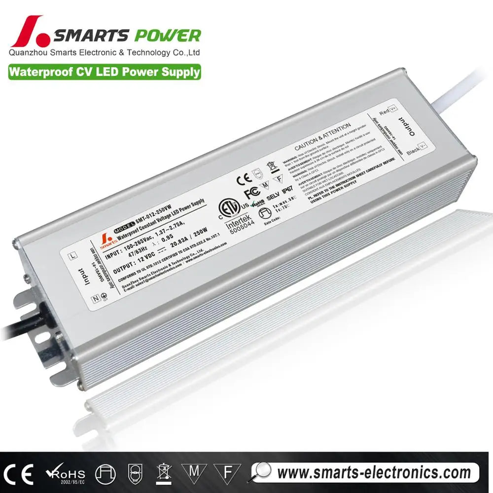 IP67 Waterproof Electronic Led Driver 250watt 12volt 20amp Power Supply