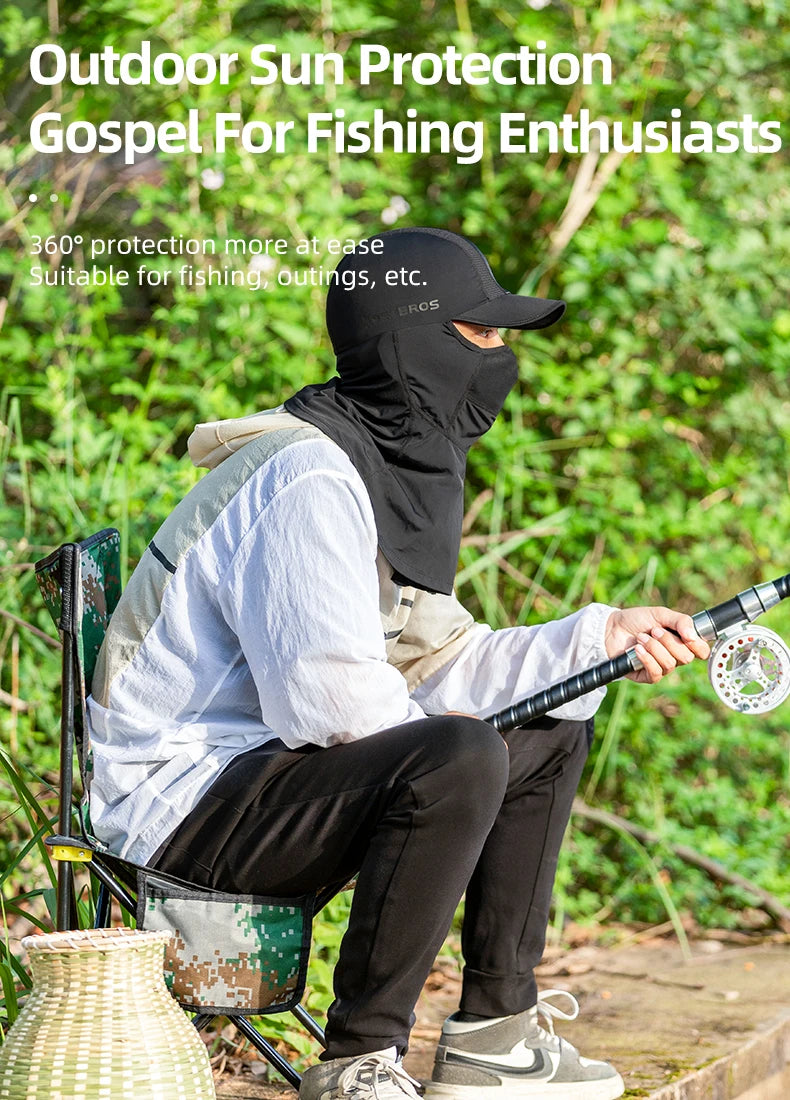 ROCKBROS Bicycle Face Masks Spring Summer Ice Silk Mask  Fishing Bandana Running Sport Bike Face Mask Sun Portection Hat