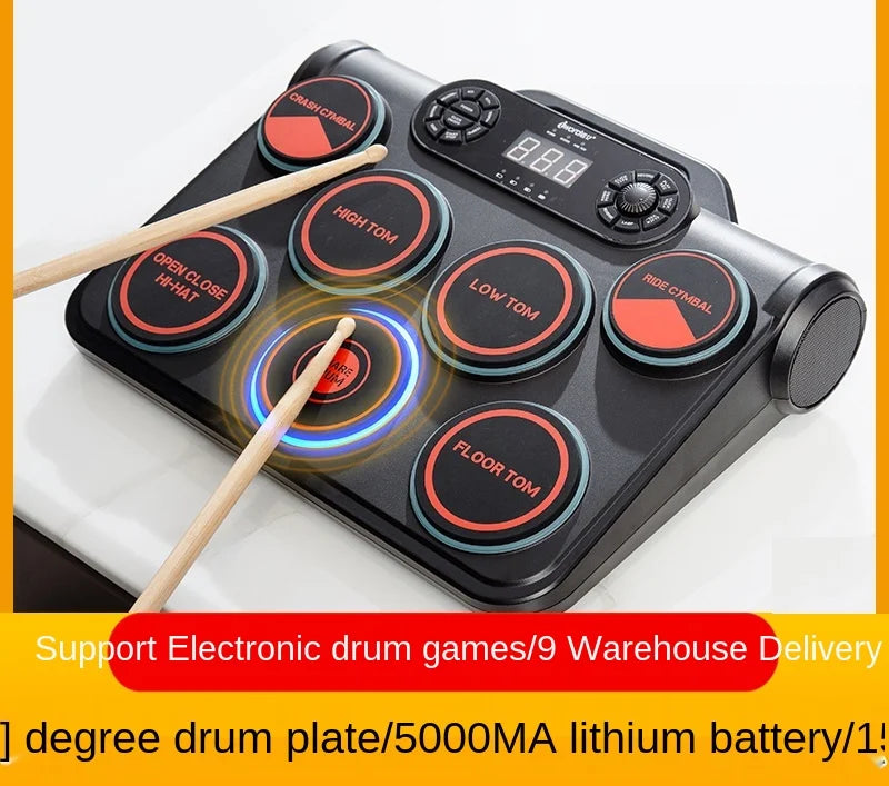 Electronic Drum  Kit Professional  Set Portable Beater Pad Adult And Children Beginner Home Electronic Drum Gift