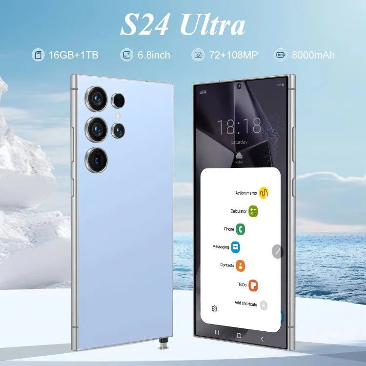 Shenzhen Telefonos Mobiles 16+1TB S24 Ultra Smartphone 7.3 Inch Telephone Fast Charging Unlock S-Pen 5G WIFI
